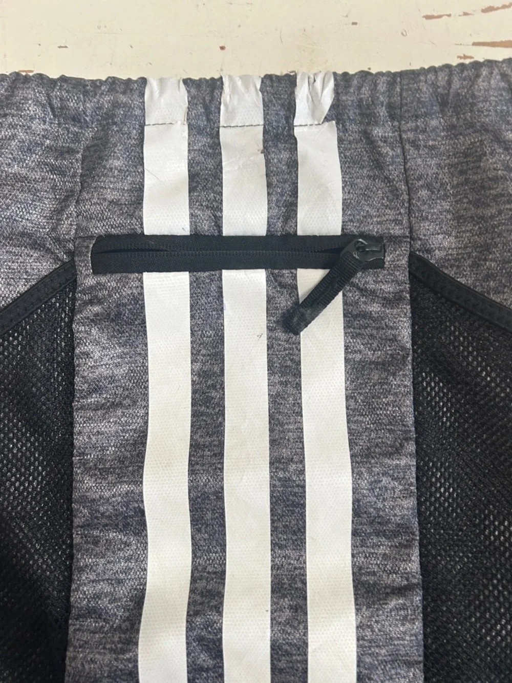 adidas Black Drawstring Backpack with Pink Accents and White Stripes - Picture 5 of 10